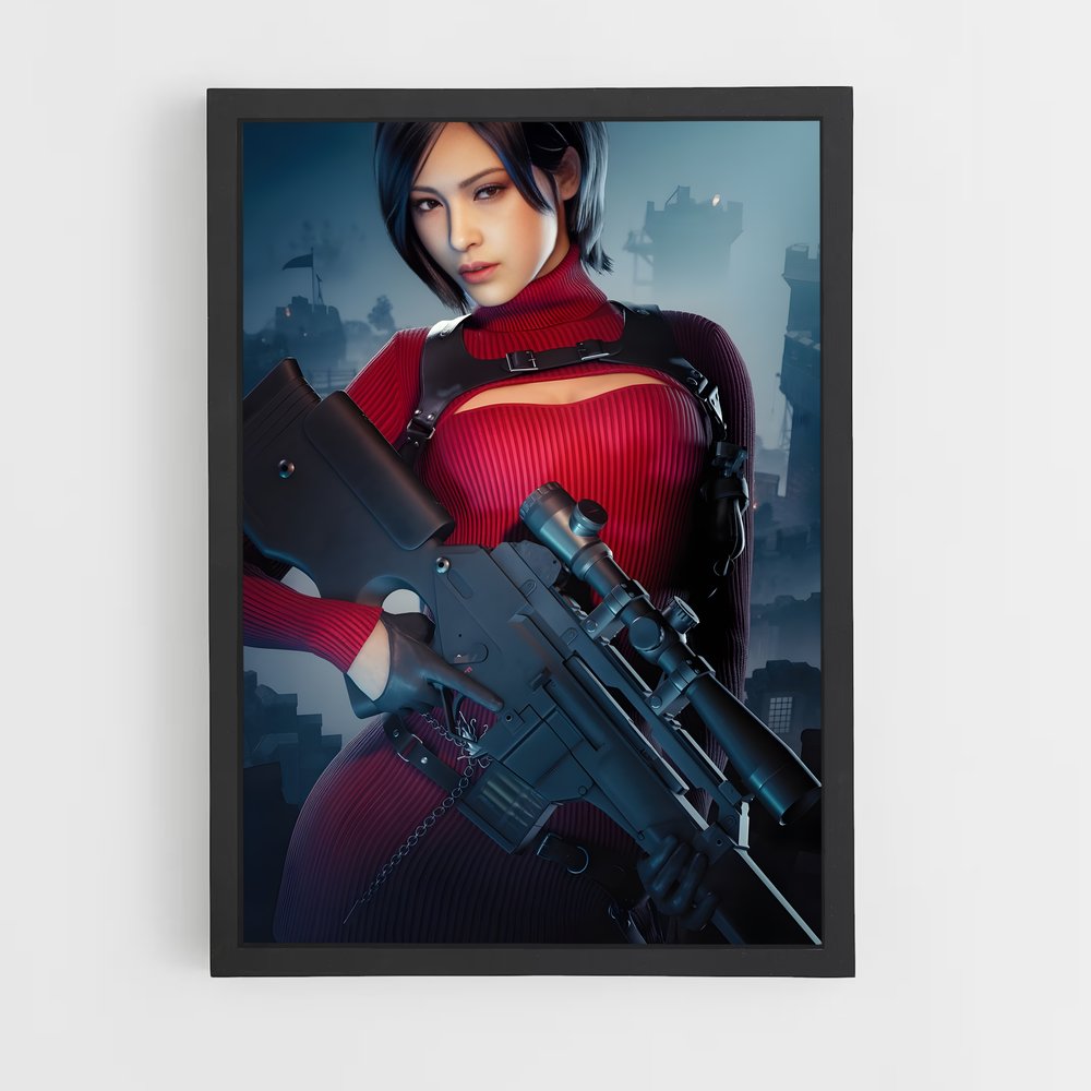 Poster Ada la Rouge – affiche Resident Evil (vue 2)